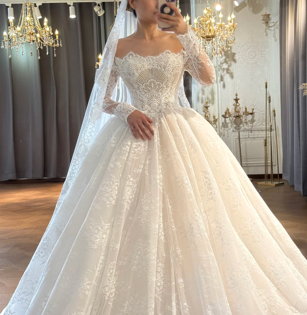 Customized Elegant Soft Lace Beach Style A-line Wedding Dresses