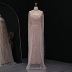 ARIENNE | Nude Luxury Caftan Evening Dress with Elegant Gown Silhouette
