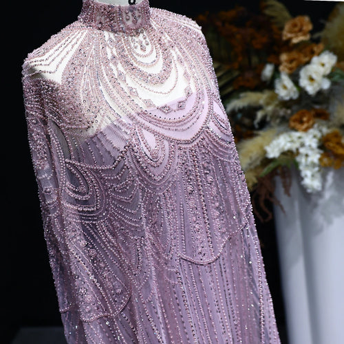 ARIENNE | Nude Luxury Caftan Evening Dress with Elegant Gown Silhouette