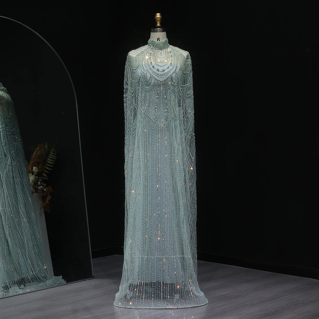 ARIENNE | Nude Luxury Caftan Evening Dress with Elegant Gown Silhouette