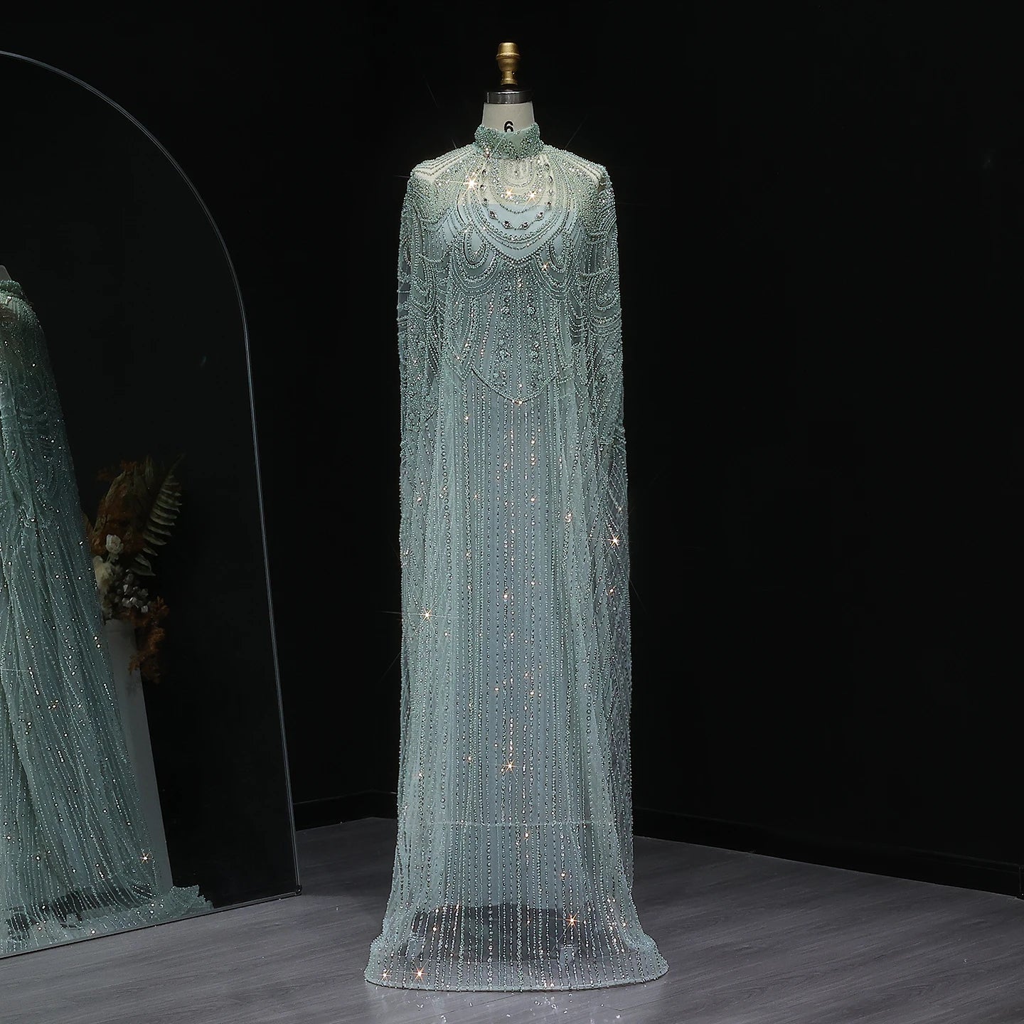 ARIENNE | Nude Luxury Caftan Evening Dress with Elegant Gown Silhouette