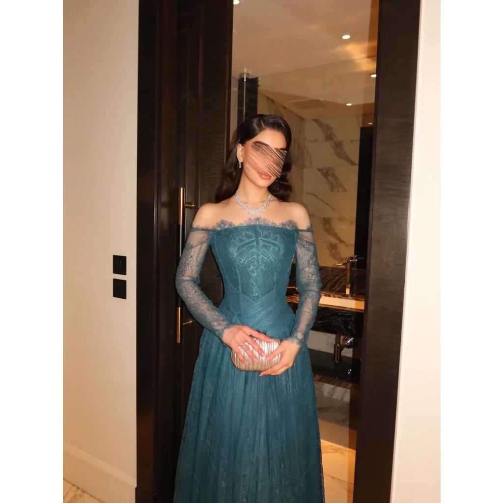 CELESTE | Navy Blue Sequin Sweetheart Prom Gown with Detachable Cape