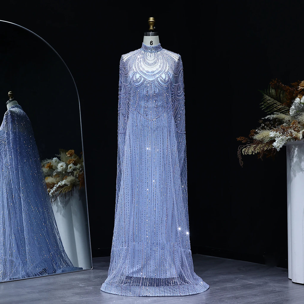 ARIENNE | Nude Luxury Caftan Evening Dress with Elegant Gown Silhouette