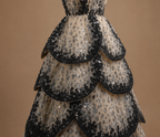 OPHELIA | Champagne & Black Sequin Tiered Ball Gown