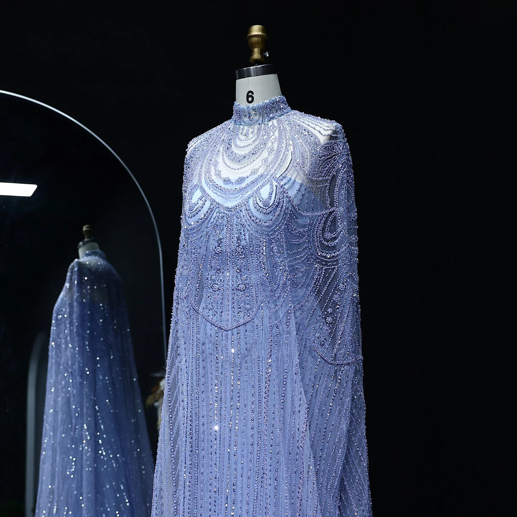 ARIENNE | Nude Luxury Caftan Evening Dress with Elegant Gown Silhouette