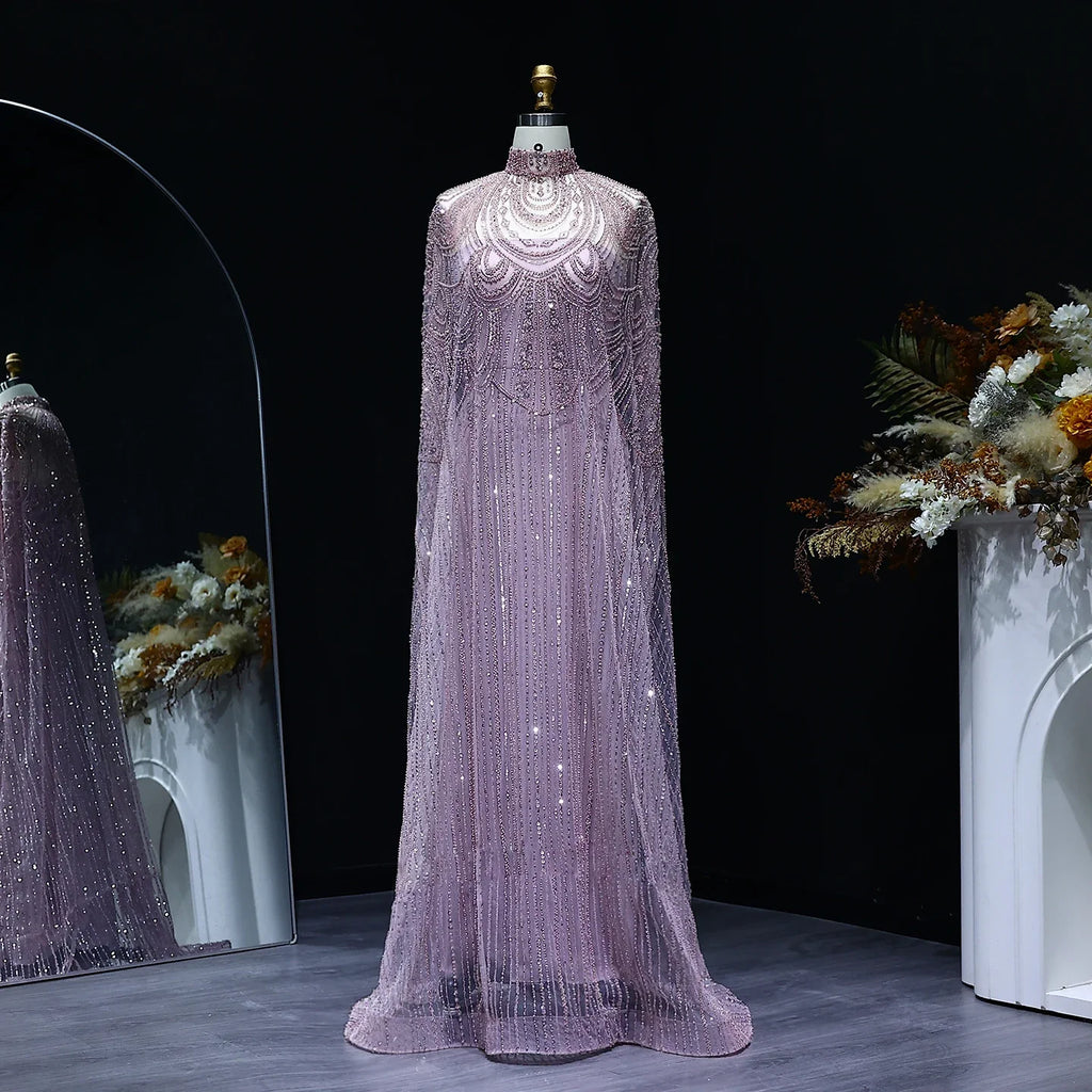 ARIENNE | Nude Luxury Caftan Evening Dress with Elegant Gown Silhouette