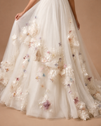 SERAPHINE | 3D Floral Butterfly Tulle Bridal Ball Gown