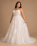 ELVANORA | Floral Lace Corset A-Line Wedding Dress